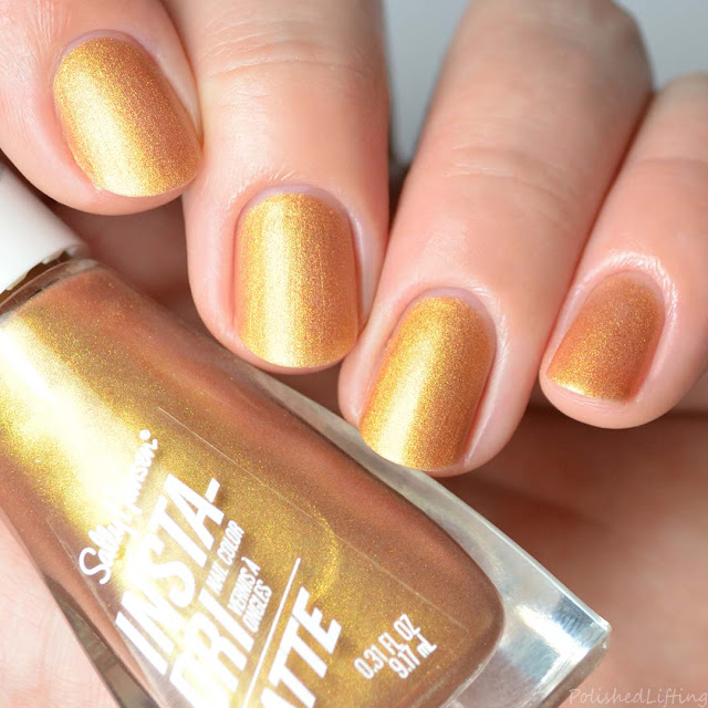 matte gold metallic nail polish