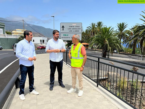 El Cabildo de La Palma concluye las obras de mejora de seguridad vial de San Antonio