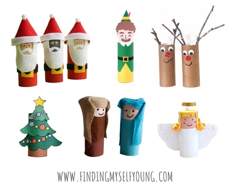 toilet paper roll Christmas crafts.