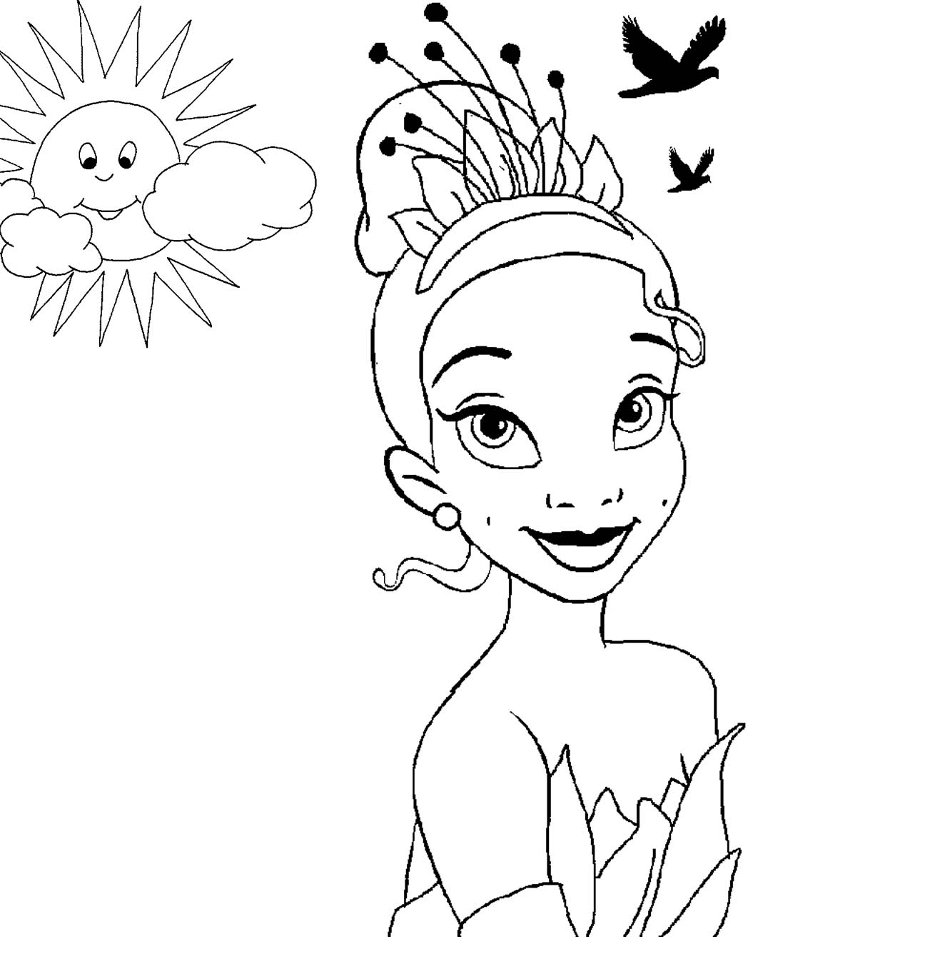 Princess Tiana Coloring Pages 4