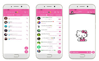 Hello Kitty 5 Theme For YOWhatsApp & Fouad WhatsApp By Leidiane