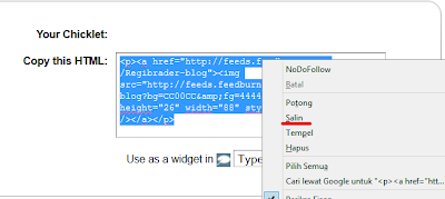 Cara Memasang Widget Readers by Feedburner di Blog