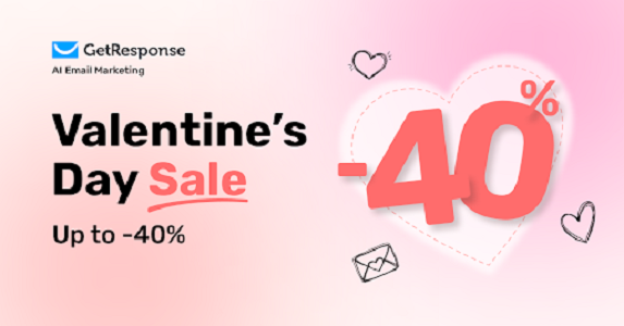 Unwrap Up to 40% Off in Our Exclusive GetResponse Valentine's Day Sale!