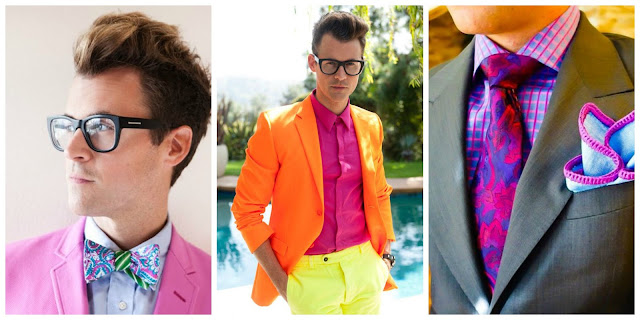 Men outfit neon party blazer