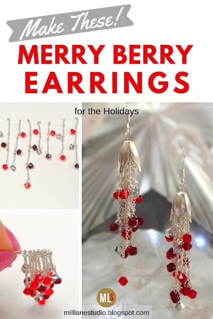 Merry Berry Earrings progress steps
