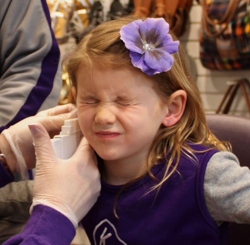  piercing monroe was very persistent on getting her ears pierced for title=