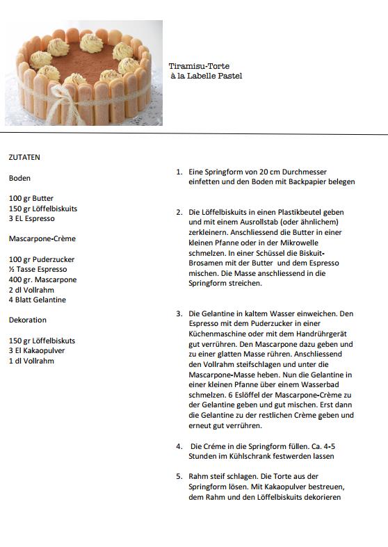 Tiramisu Torte Endlich Herbst Labelle Pastel