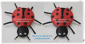 Diy Joaninha em E.V.A