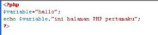variable dan echo