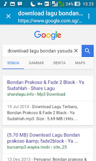 Cara membuka link atau tautan langsung di BBM android