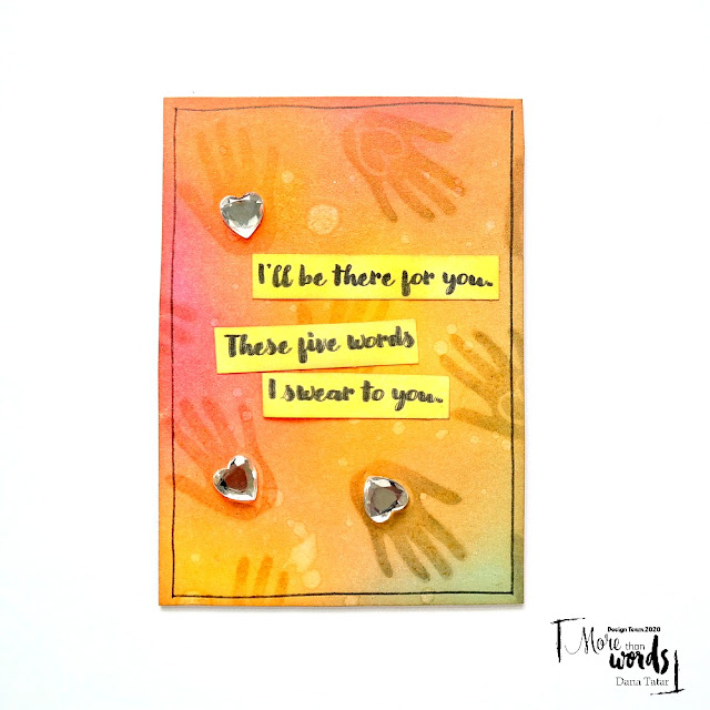 Bon Jovi Song Lyrics Artist Trading Card with Dye Ink and Stamped Pigment Powder Background