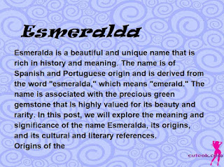 meaning of the name "Esmeralda"