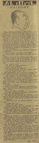 Entrevista a Miguel Najdorf en el Diario de Barcelona, año 1946