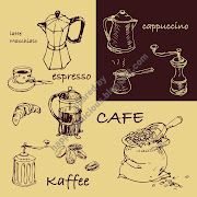 Clip ArtCafe (Sketch). cafe, coffee, cappuccino, espresso, coffee bean, . (hd)