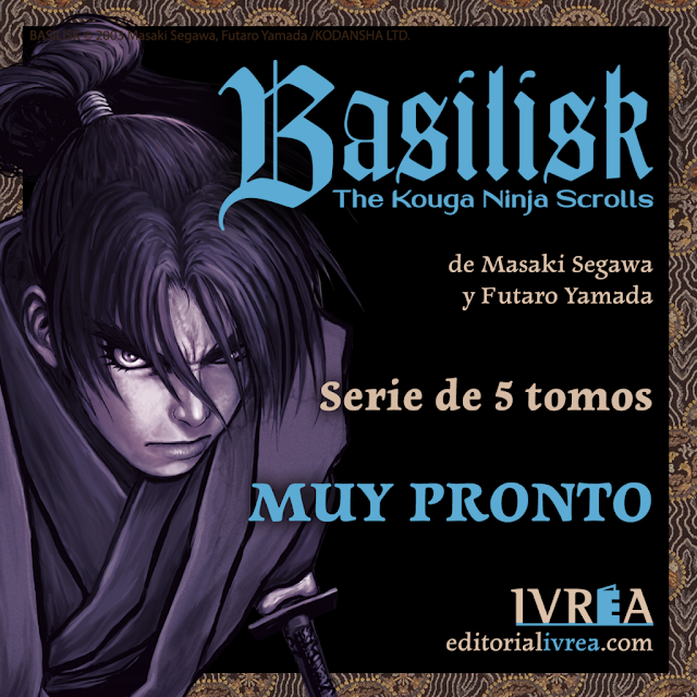 Ivrea publicará BASILISK: THE KOUGA NINJA SCROLLS de Masaki Segawa y Futaro Yamada.
