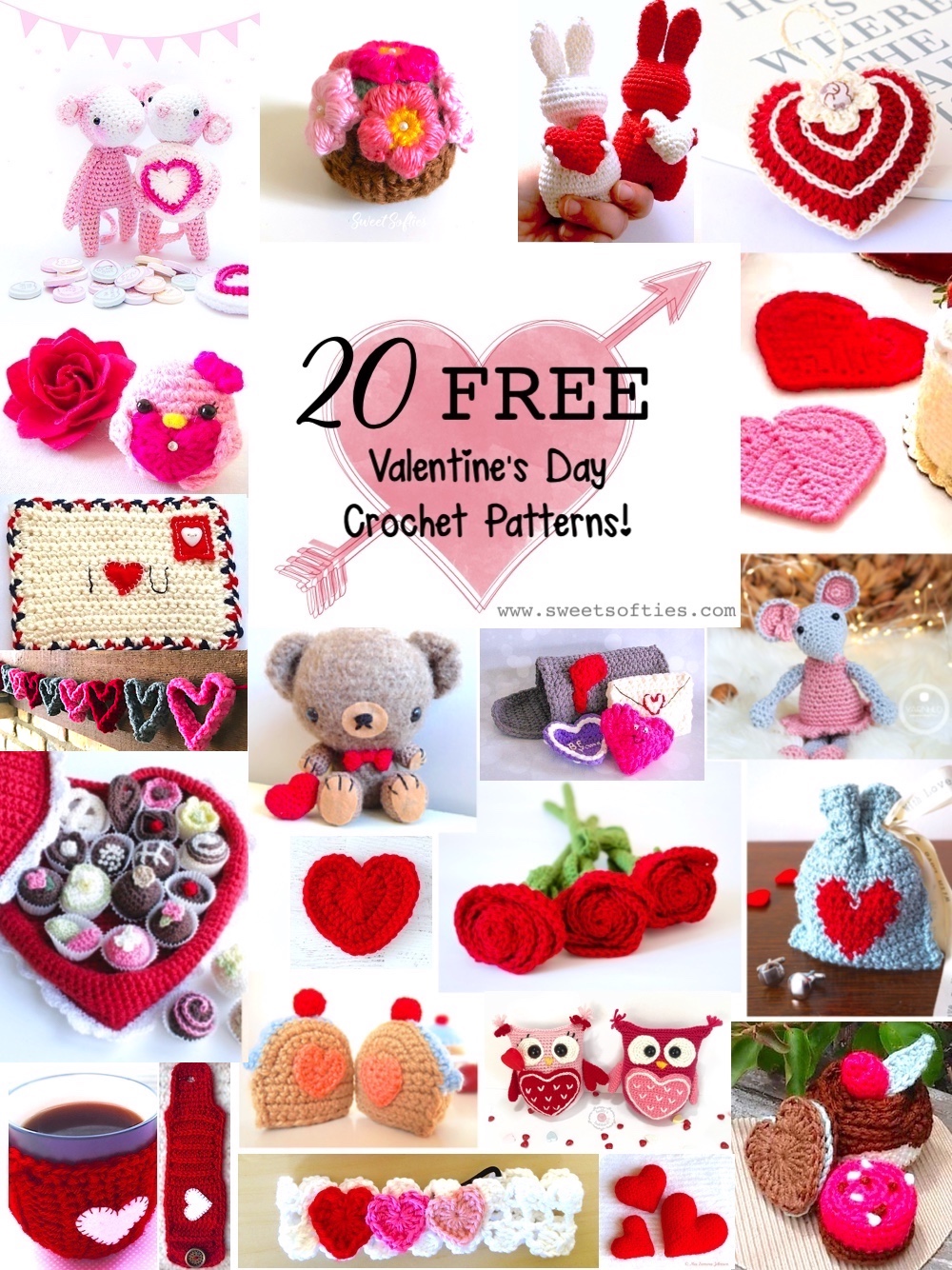 20 Free Valentine's Day Crochet Patterns