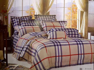 Sprei Jepang Motif Burberry Coklat