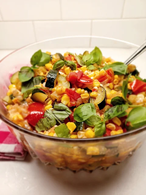 Garden Vegetable Sautéed Salad at Miz Helen's Country Cottage