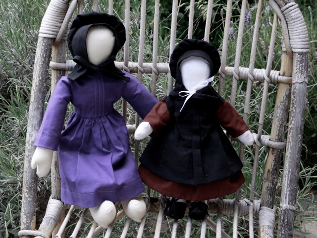 Two Amish dolls