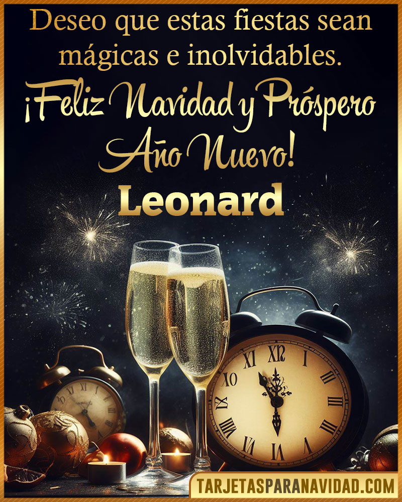 Feliz Navidad y Próspero Año Nuevo Leonard