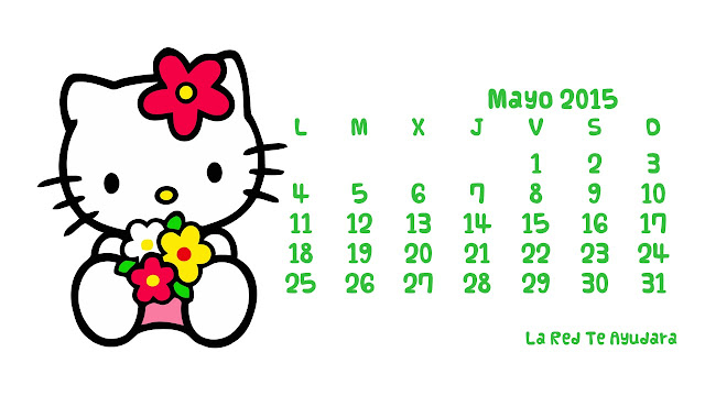 Fondo Escritorio con calendario Mayo 2015