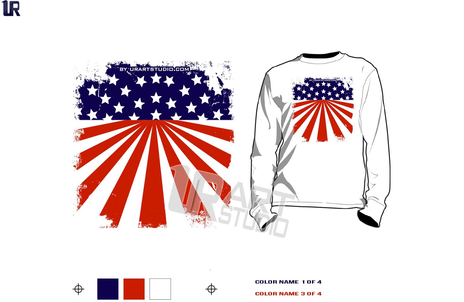 Download T-shirt logo design creative ideas: FREE DOWNLOAD Color separated AMERICAN FLAG vector design ...