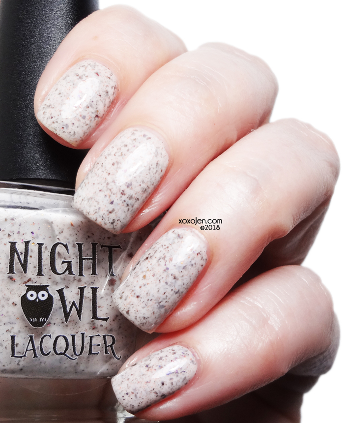 xoxoJen's swatch of Night Owl Lacquer Every Leaf Speaks Bliss To Me
