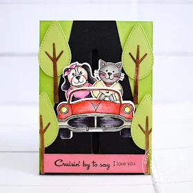 Sunny Studio Stamps:  Sock Hop Cruisin' By To Say I Love You card by Lexa Levana
