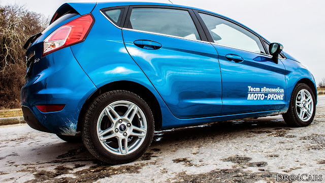 The 2014 Ford Fiesta - side view, low angle