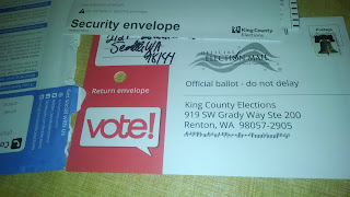 RantWoman's signed Ballot Envelope