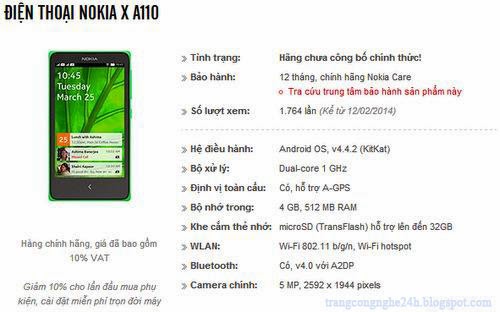 Smartphone Nokia chạy Android sẽ có giá hơn 2 triệu đồng