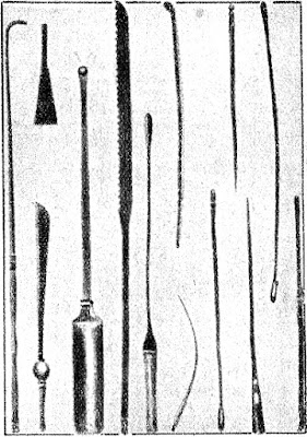 Хирургические инструменты великого греческого врача Гиппократа, жившего за четыре века до н. э.