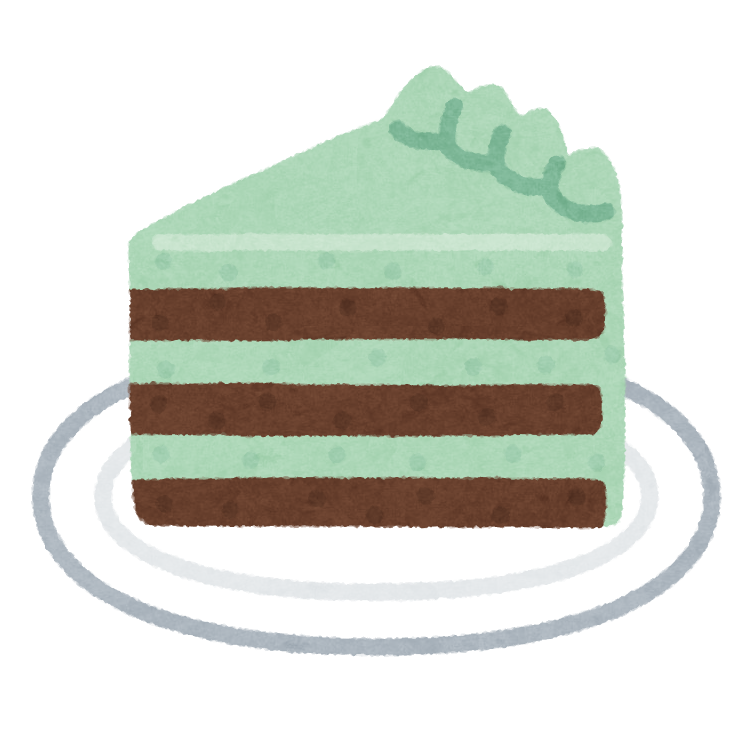 チョコミントケーキのイラスト かわいいフリー素材集 いらすとや