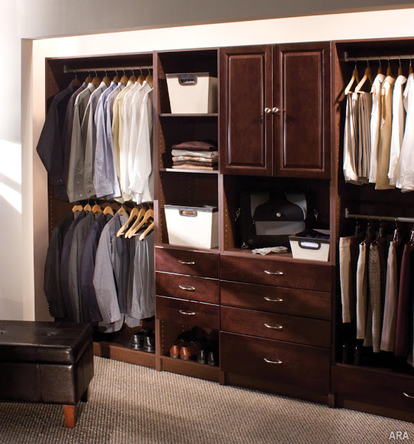 small wood closet systems