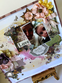 "Love" layout by Bernii Miller for Couture Creations using the Hearts Ease collection. 