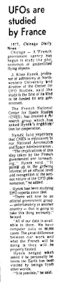 UFOs Are Studied By France - Houston Chronicle 10-8-1977