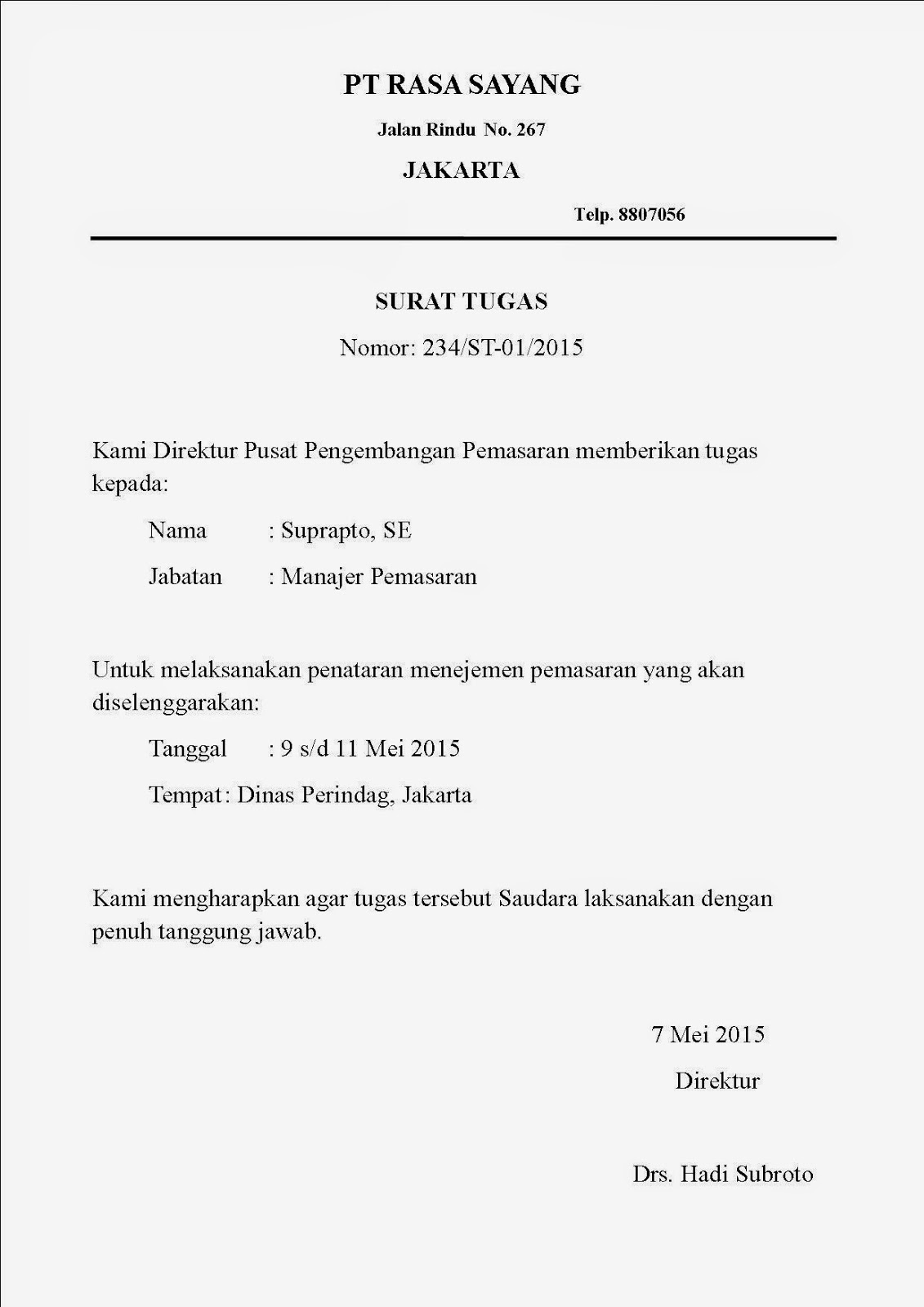 Contoh Surat Rasmi Permohonan Praktikal Dalam Bahasa Ing