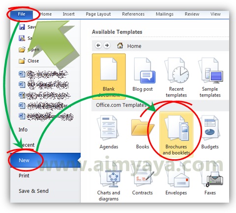 Brosur dan booklet sering kita gunakan sebagai salah satu alternatif cara pemasaran  Cara Membuat Brosur & Booklet Menggunakan Ms Word 2010