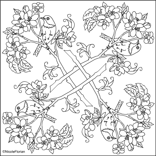 Download Nicole's Free Coloring Pages: APPLE BLOSSOM MANDALA ...