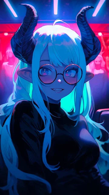 Anime Girl Demon Wallpaper for iPhone