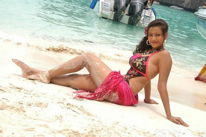 asian madalasa sharma beach bikini cute stills