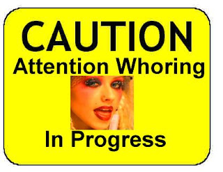 attention whore sign caution woman lips