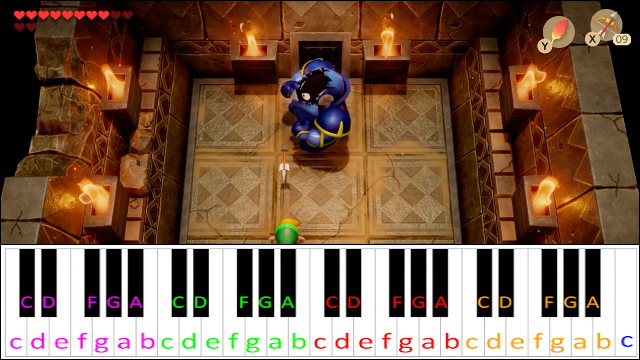 Lost Ancient Ruins (The Legend of Zelda: A Link to the Past) Piano / Keyboard Easy Letter Notes for Beginners