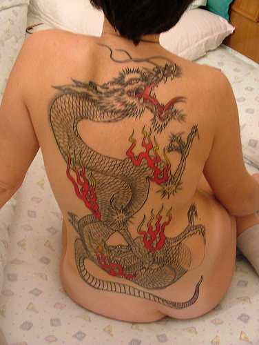 In the Western part of the world a dragon tattoo represents a much darker
