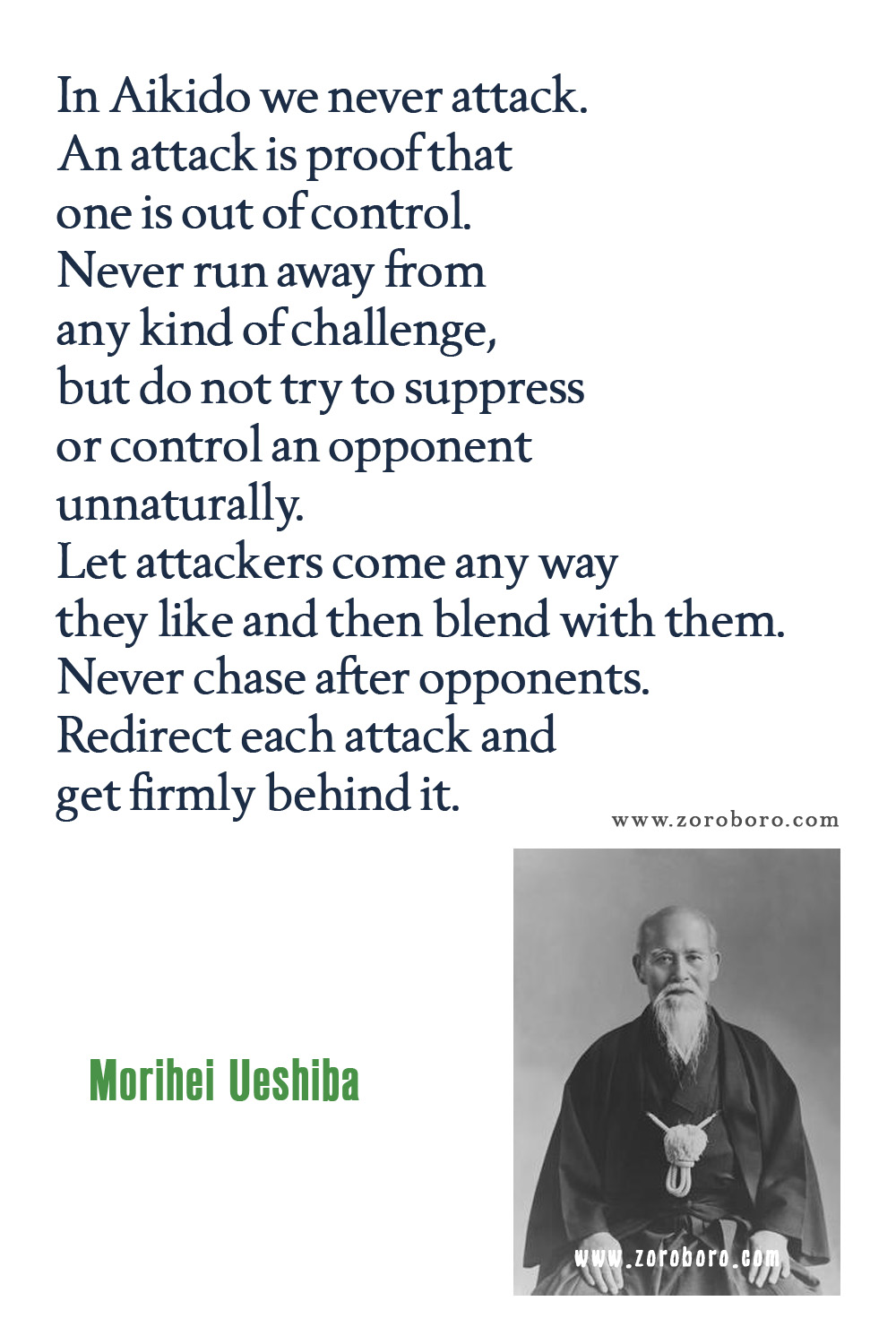 Morihei Ueshiba Qutoes, Morihei Ueshiba Art of Peace Quotes, Morihei Ueshiba Teachings, Morihei Ueshiba Art, Heaven, Martial Arts, & Warrior Quotes, Morihei Ueshiba - Martial art of Aikido.