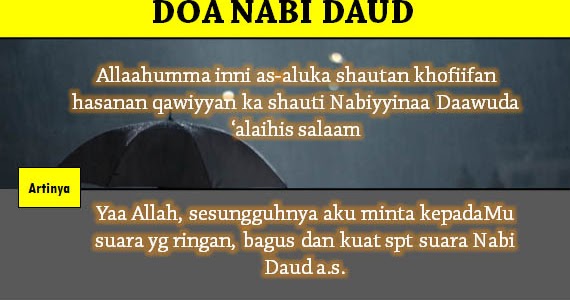 3 Doa Nabi Daud : Doa Pelembut Hati, Agar Suara Merdu, dan 