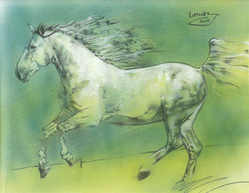 White Horse painting by Jeff Lafferty