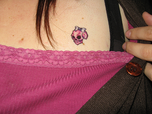 Rose Tattoos on Breast