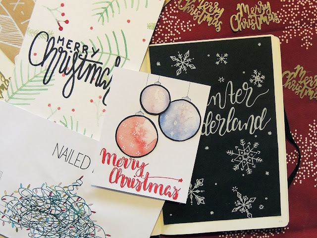 Christmas Cards DIY Glitter is the new black
