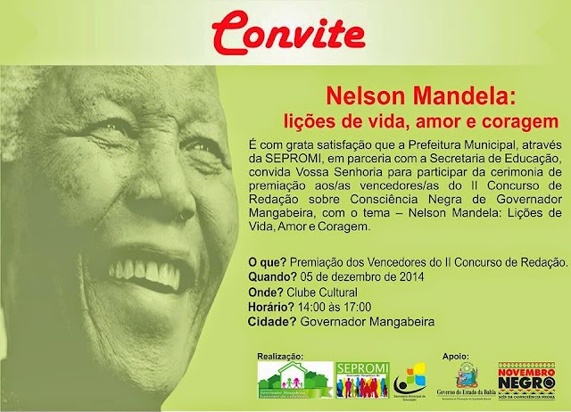 CONVITE - II CONCURSO DE REDAÇÃO SOBRE CONSCIÊNCIA NEGRA